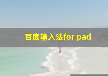 百度输入法for pad